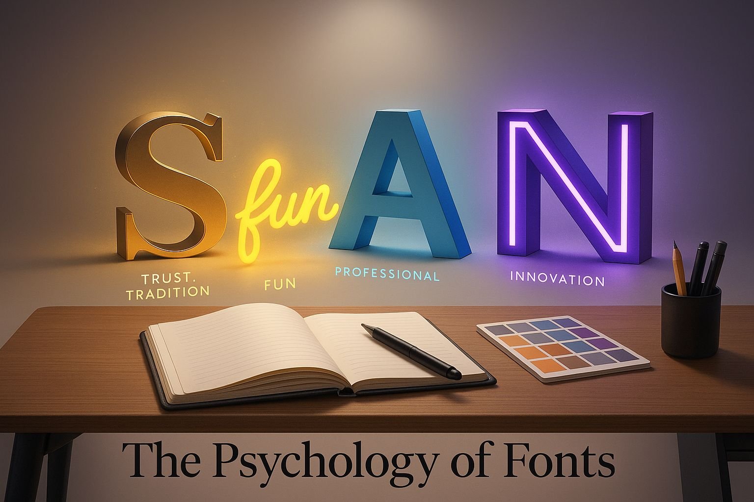 Typography and font psychology demonstration